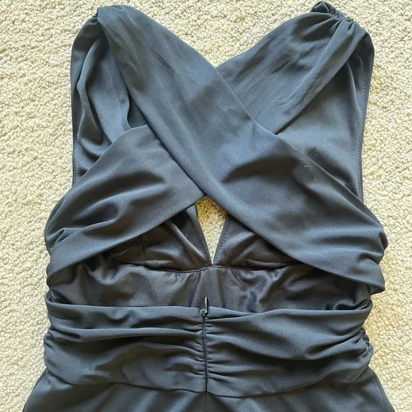 White House Black Market cross back halter cocktail dress - Picture 7 of 8